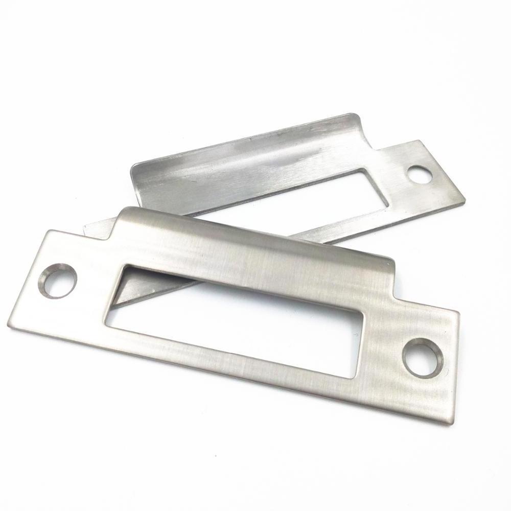 Custom Sliding Wooden Door Lock Cover Rebated Strike Plate stainless steel door lock strike plate