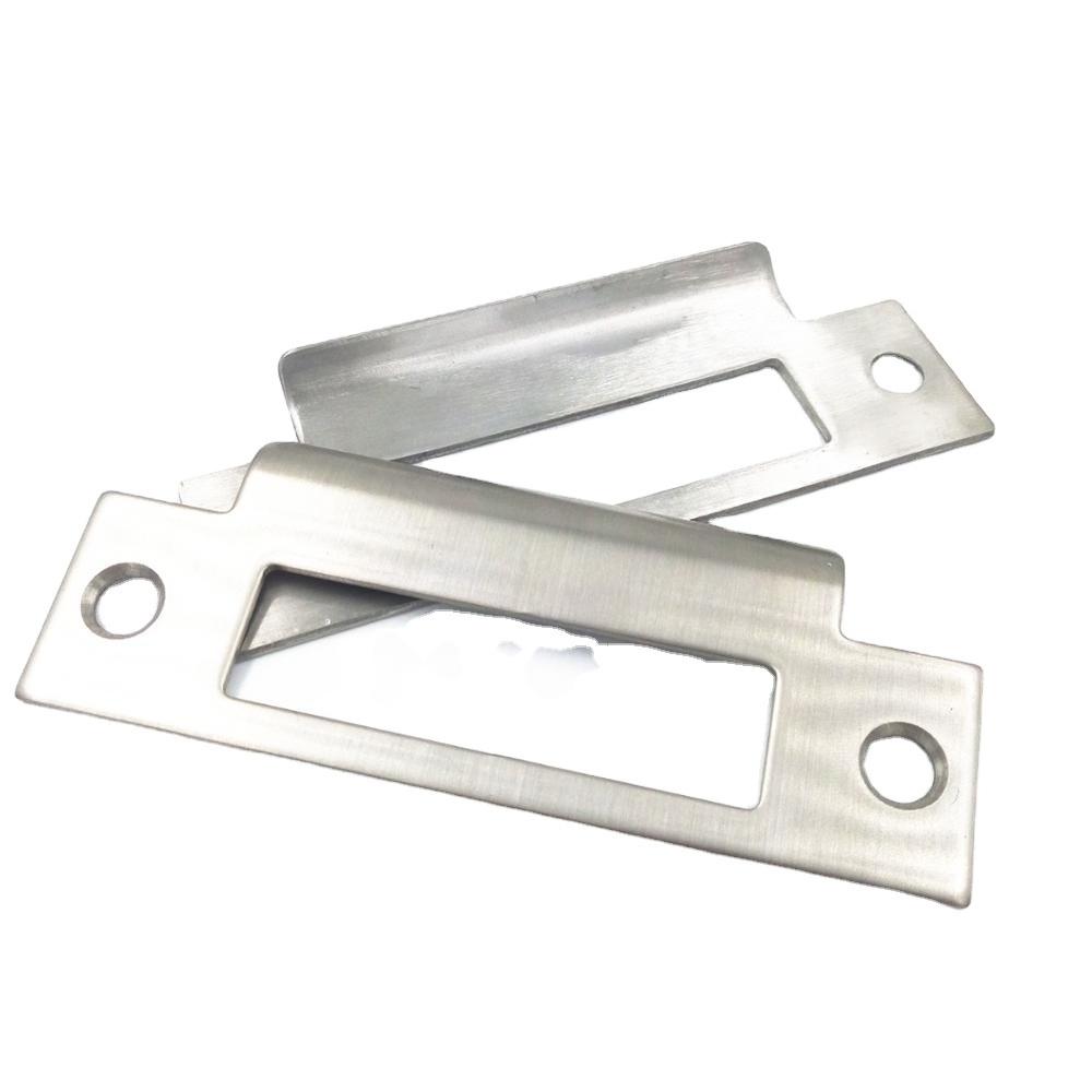 Custom Sliding Stainless Steel Door Lock Strike Plate Door Lock Cover Plates