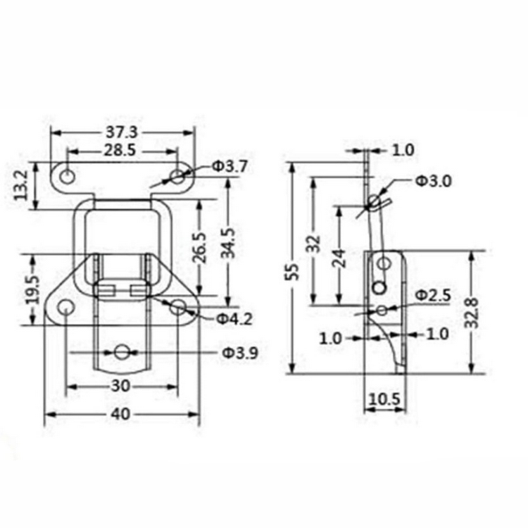 mini Stainless steel locking wire link toggle draw latch tool MIT Circuit Cabinet Box lock Door Latch Types for gate