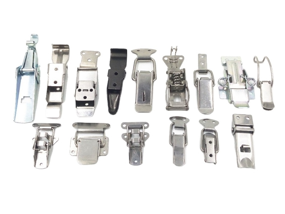 Stainless steel container metal cabinet hasp lock door toggle latch Spring loaded latch suitcase box case toggle latch hasp