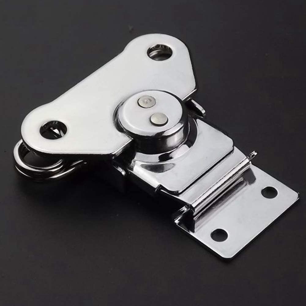 Steel Spring Loaded Small Butterfly Twist Latch and Keeper Zinc Toggle Clamp Small Surface Mount Case Box Chest Closure