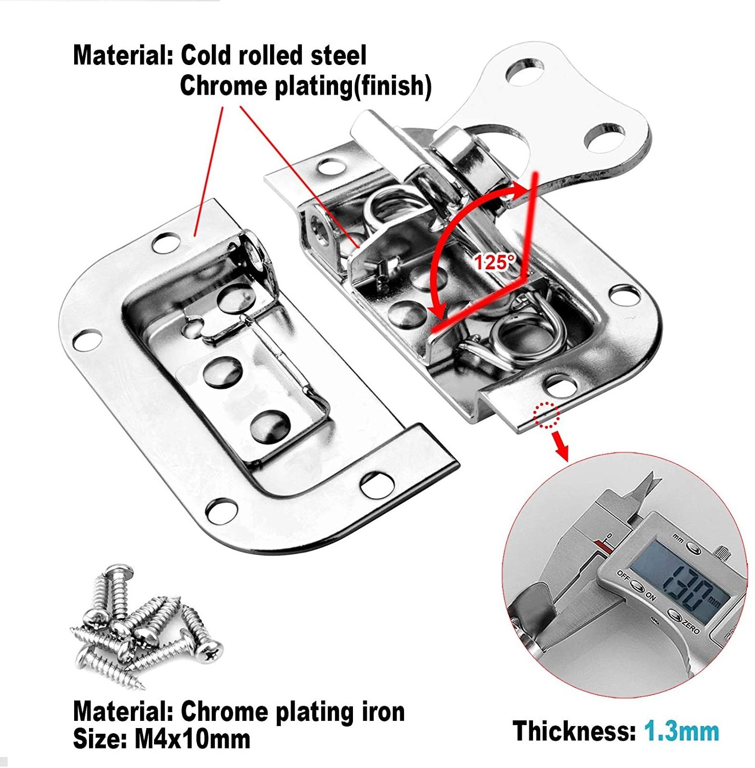 OEM Heavy Duty Adjustable And Lockable Spring Loaded Butterfly Toggle Latch