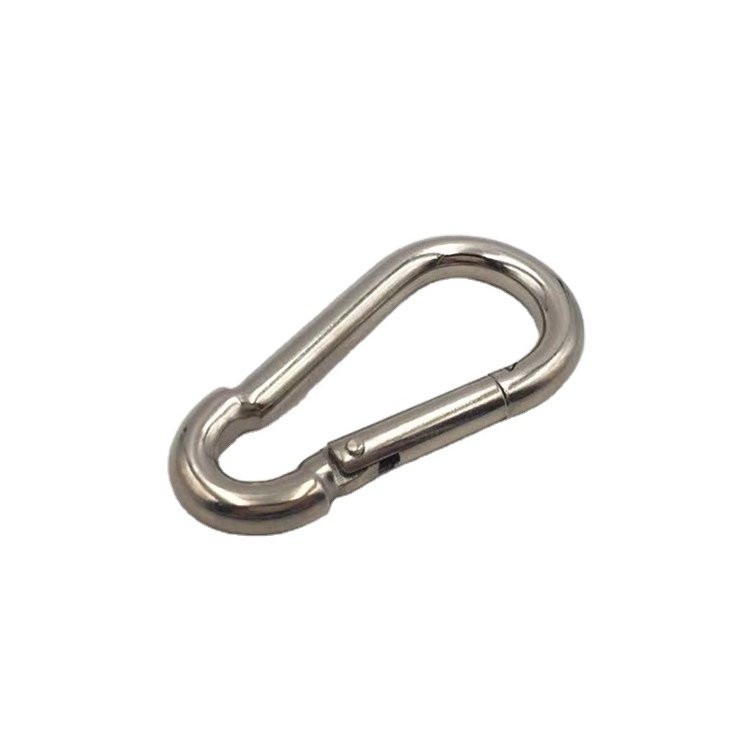 OEM Custom Spring Buckle Safety Snap Carabiner Clips 304 316 Stainless Steel Climbing Spring Snap Hook