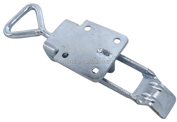 Heavy Duty Adjustable Padlock Hasp Triangle Hook Stainless Steel Toggle Latches with Lock Hole