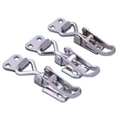 Heavy Duty Adjustable Padlock Hasp Triangle Hook Stainless Steel Toggle Latches with Lock Hole