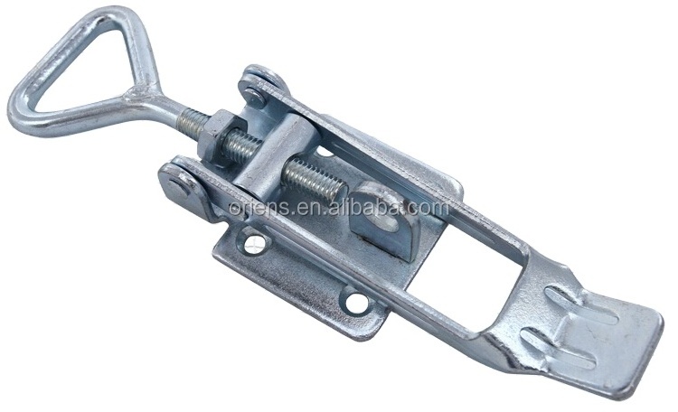 Heavy Duty Adjustable Padlock Hasp Triangle Hook Stainless Steel Toggle Latches with Lock Hole