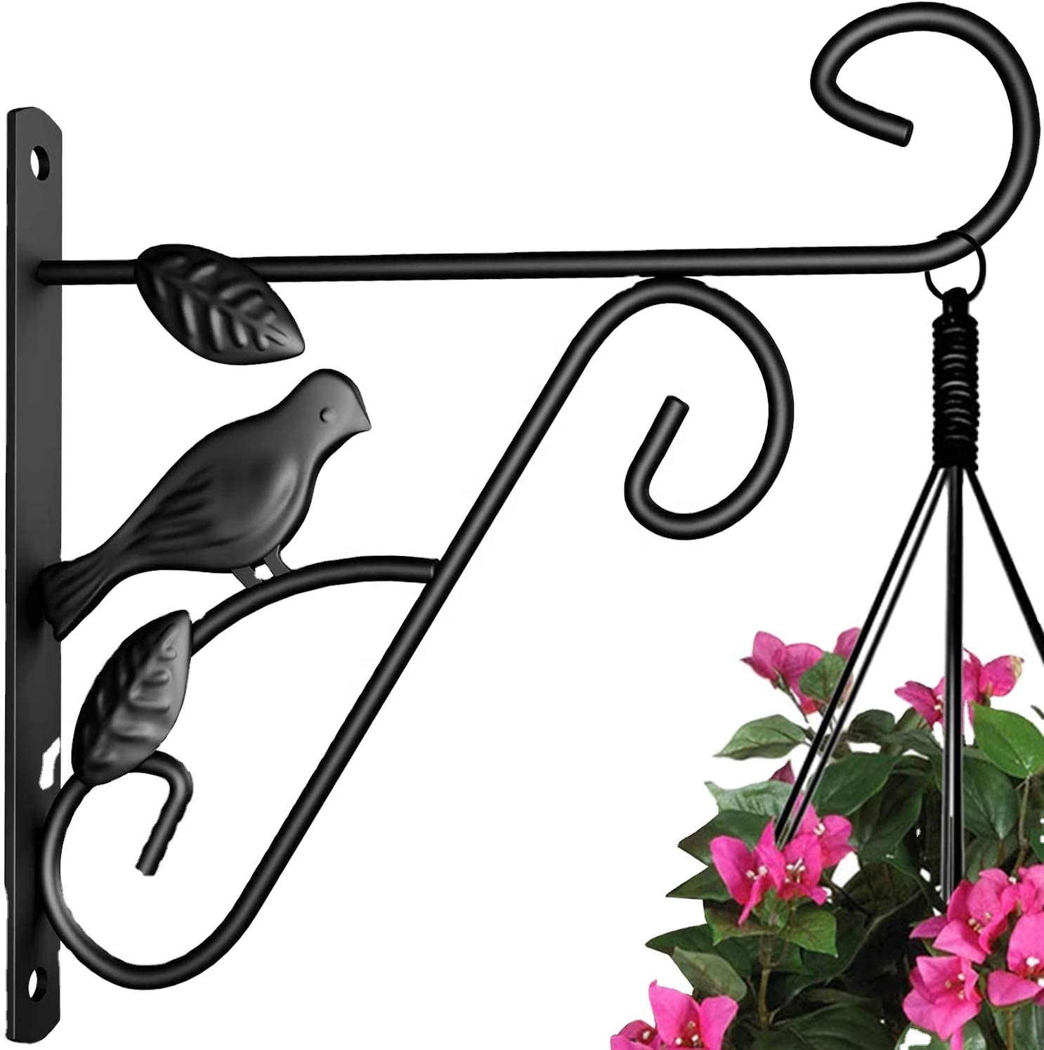 Bird Style Metal Plant Bracket Plant Hooks for Hanging flowers Wall-mounted hangers