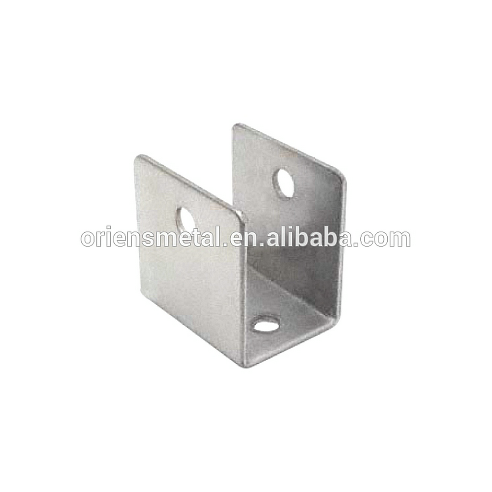 Custom hardware U Shaped Stamping aluminum wall mounting bracket