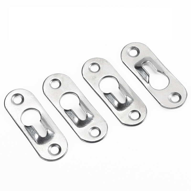 Custom Single Keyhole Picture Frame Hangers Steel Zinc Hanging Plate Hardware Tool with Hooks for Hanging Mirror Picture Frames