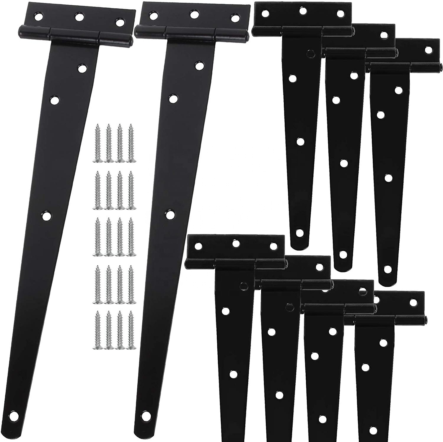 Heavy Duty Black Powder Coating 4 Inch Triangle T Strap Gate Barn Door Hinge