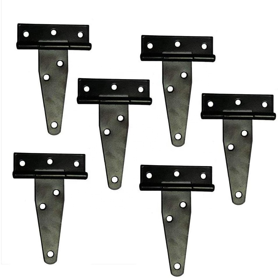 Heavy Duty Black Powder Coating 4 Inch Triangle T Strap Gate Barn Door Hinge