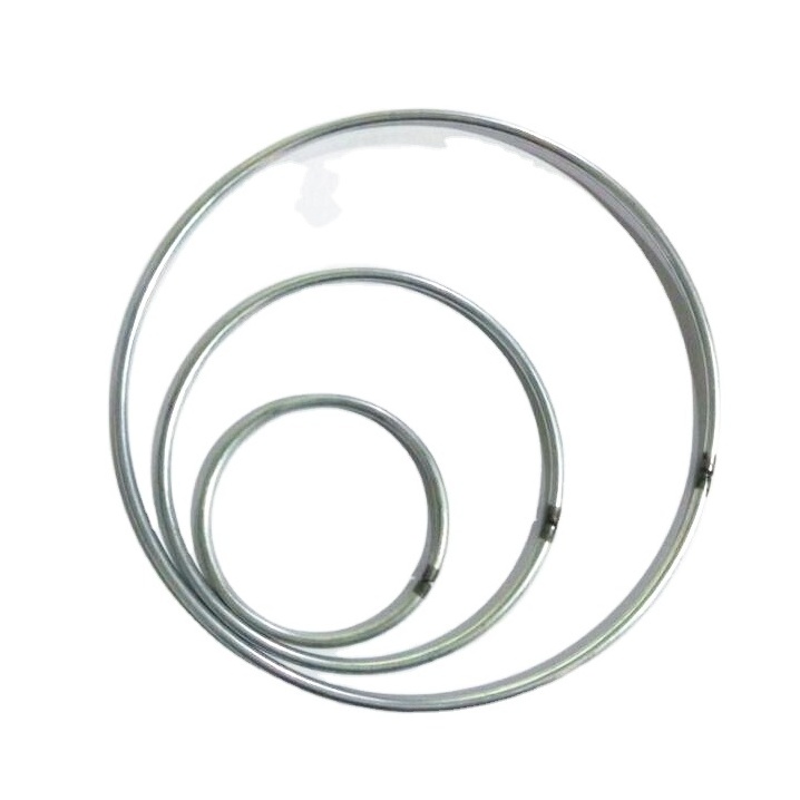 Customizable Packaged Stainless Steel Wire Wreath Circle Metal O Ring with Plastic Cover