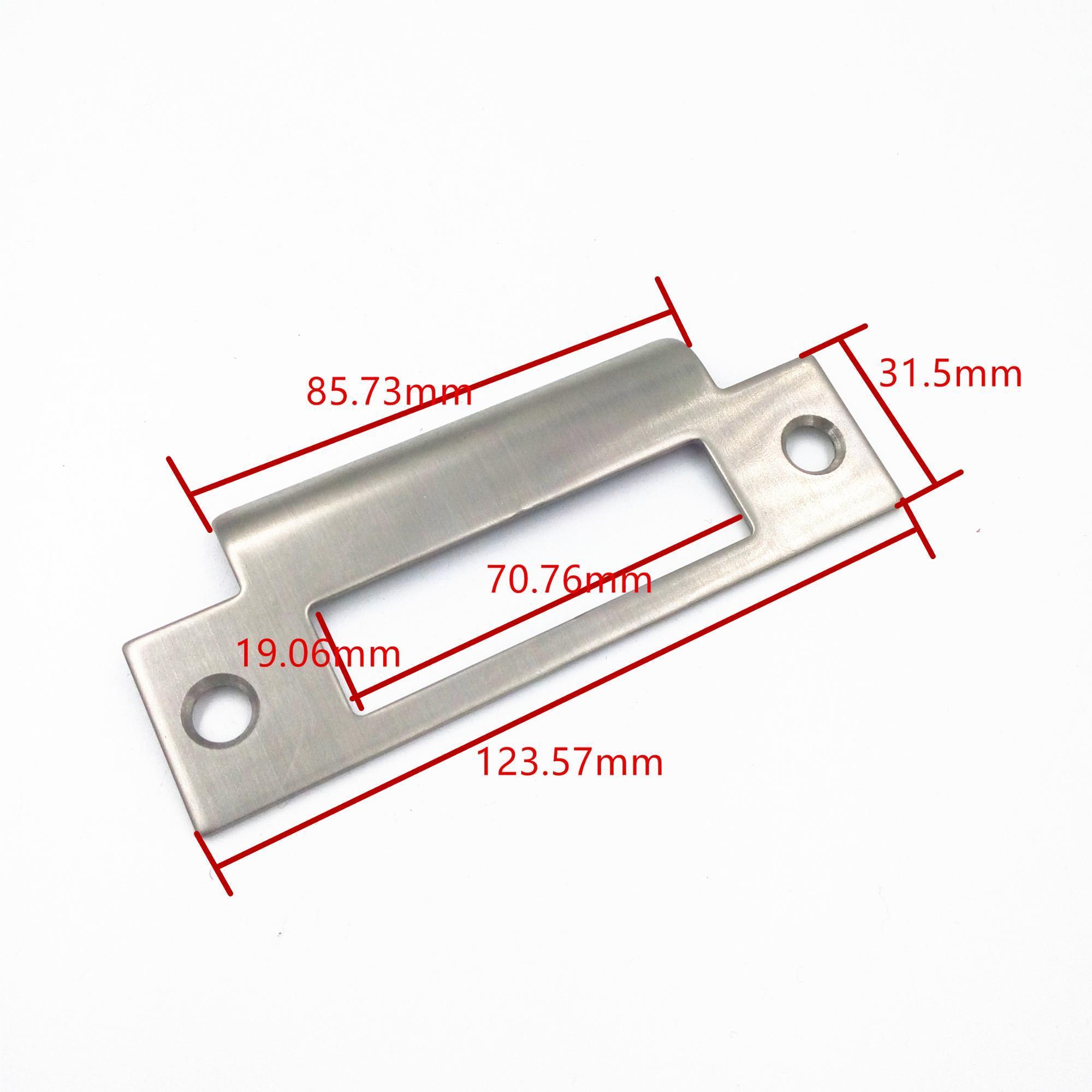 Custom High Security Stainless Steel Silver Zinc Alloy Door Frame Protector Strike Plates For Door Lock