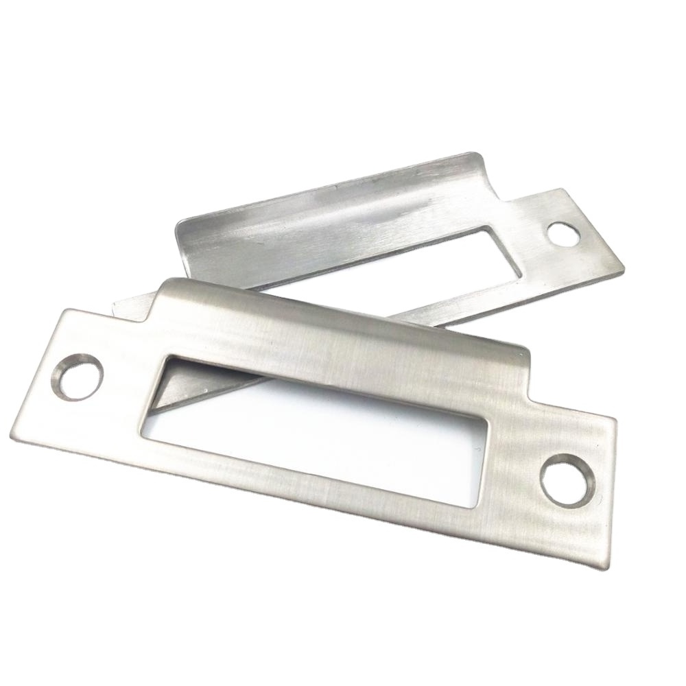 Custom High Security Stainless Steel Silver Zinc Alloy Door Frame Protector Strike Plates For Door Lock