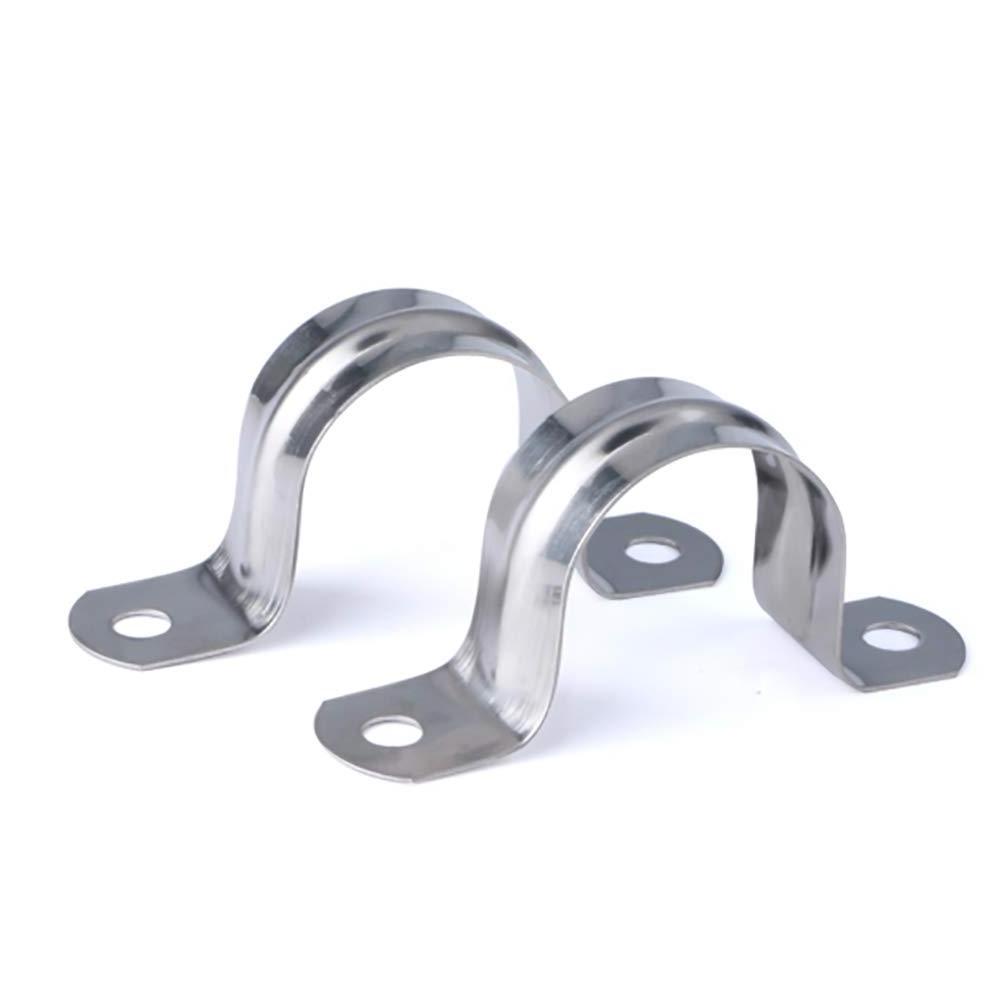 Polished Stainless Steel Plumbing Fixtures Saddle Clamp Pipe Clamp in Metric System Boxed Packaging