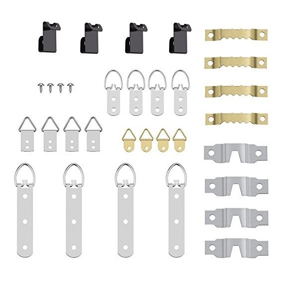 Wholesale Different Shaped Metal Hardware Photo Frame Hanger Kits Picture Wall Hanging Hooks