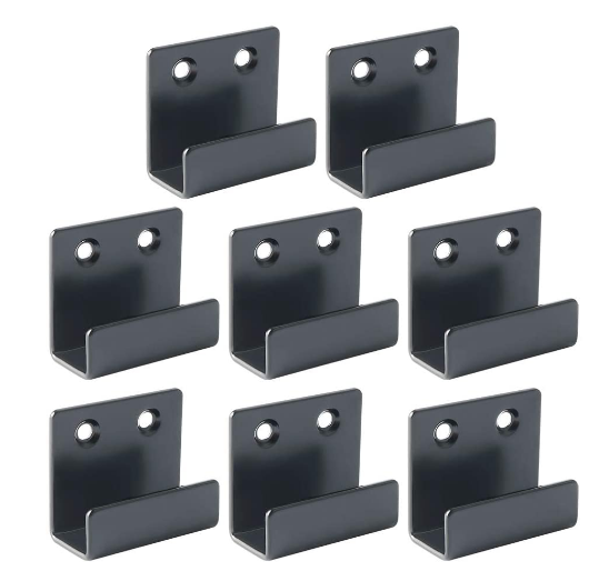 Custom Black Powder Coated Stamping Steel Metal U Shape Door Barricade Brackets