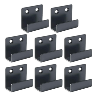 Custom Black Powder Coated Stamping Steel Metal U Shape Door Barricade Brackets