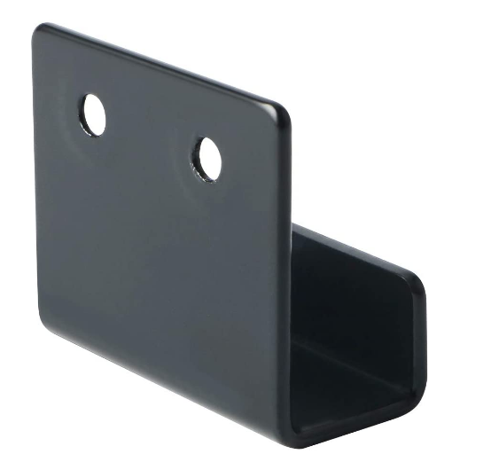 Custom Black Powder Coated Stamping Steel Metal U Shape Door Barricade Brackets