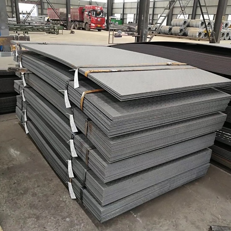 Dotted Steel Sheet And Tear Drop Pattern Plate Astm Standard With Cutting Processing Service Hot Rolled Chequered Plate