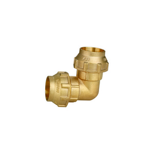 brass push fitting with bushing elbow