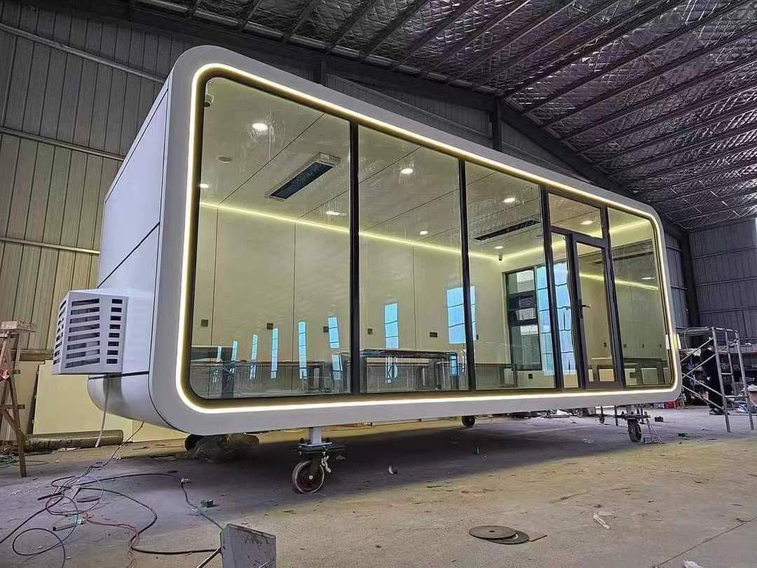 20ft Outdoor Modern Popular Prefab House Tiny House Mobile Working House Office Pod Apple Cabin