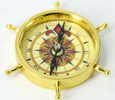 #G52B 2016 Classic Brass Pocket Watch Compass Hiking Neon Compass,Free Sample Compass Paper Box Packaging