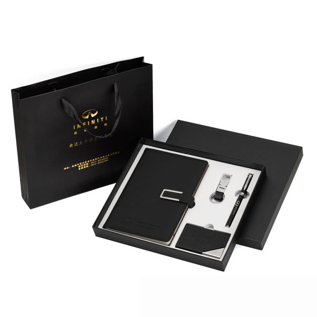 High quality wholesale in stock small order support exclusive office corporate business notebook gift set for man