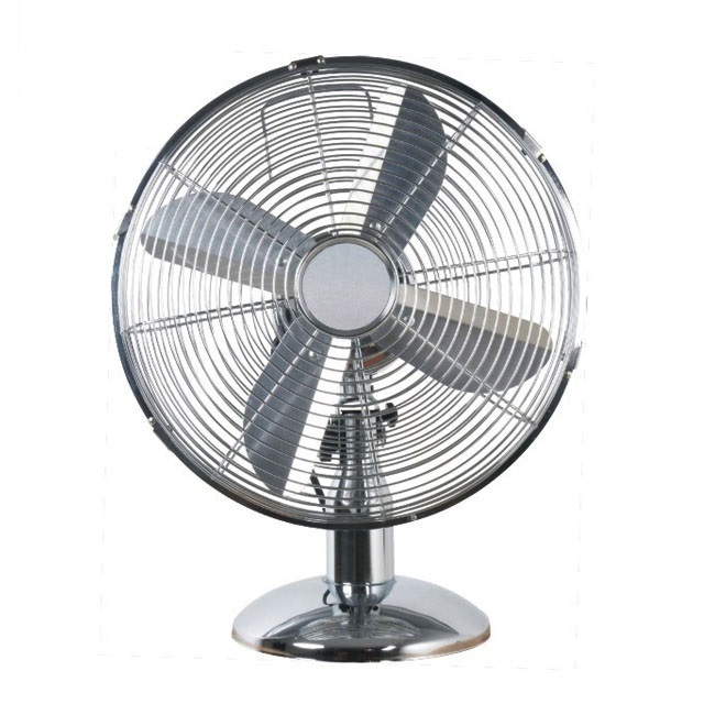 16 inch Chrome Metal Retro Style Desk Fan Table Fan With 4 Aluminum fan blades