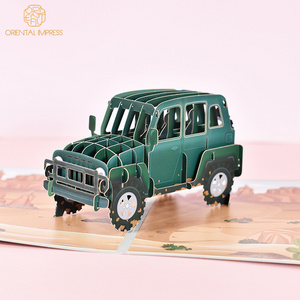 Cool 3D Jeep SUV Car Pop Up Birthday Card Father's Day Anniversary Greeing Card