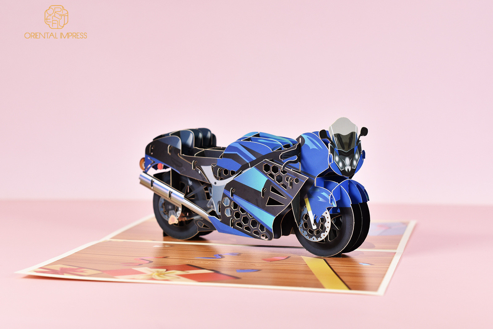 Cool 3D Motorcycle Pop Up Card Birthday Card Father's Day Greeting Card For Motorbike Lovers