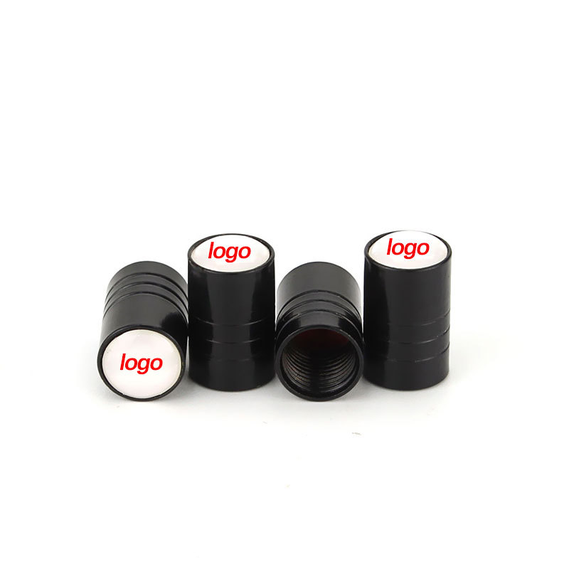 Valve Caps Car custom Logo Black copper Caps Inner Thread Inserted Air Dust Stem Screw Car Tire Valve Caps