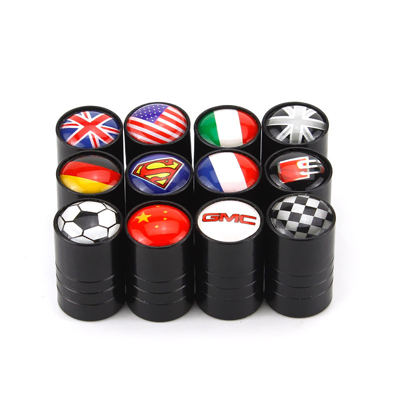 Valve Caps Car custom Logo Black copper Caps Inner Thread Inserted Air Dust Stem Screw Car Tire Valve Caps