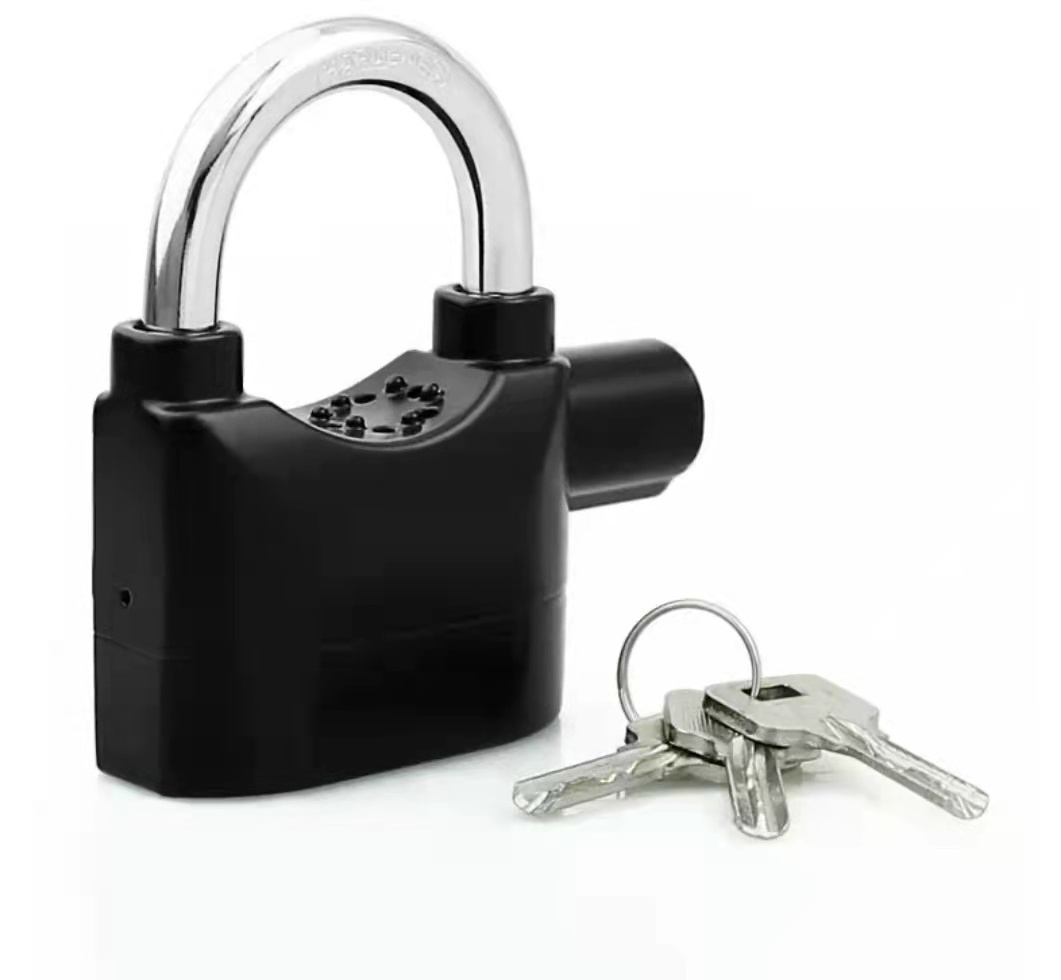 U-shape Security Alarm Lock Motorcycle Anti-theft Bicycle Metal Double lock beam Padlock