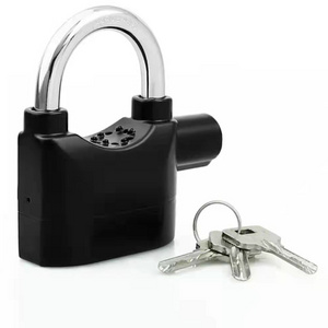 U-shape Security Alarm Lock Motorcycle Anti-theft Bicycle Metal Double lock beam Padlock