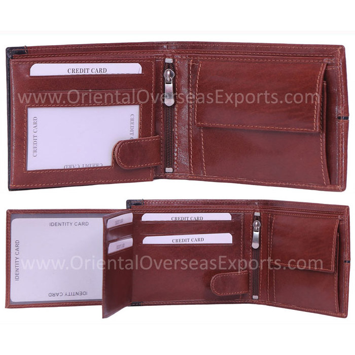 Custom Branded Men Leather Wallets Rfid Protected Custom Embossed Coin Pocket Leather Wallets Transparent Credit Card