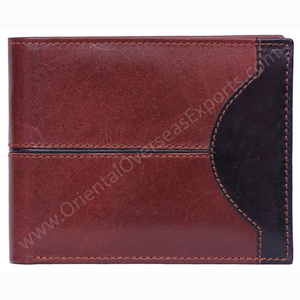 Custom Branded Men Leather Wallets Rfid Protected Custom Embossed Coin Pocket Leather Wallets Transparent Credit Card