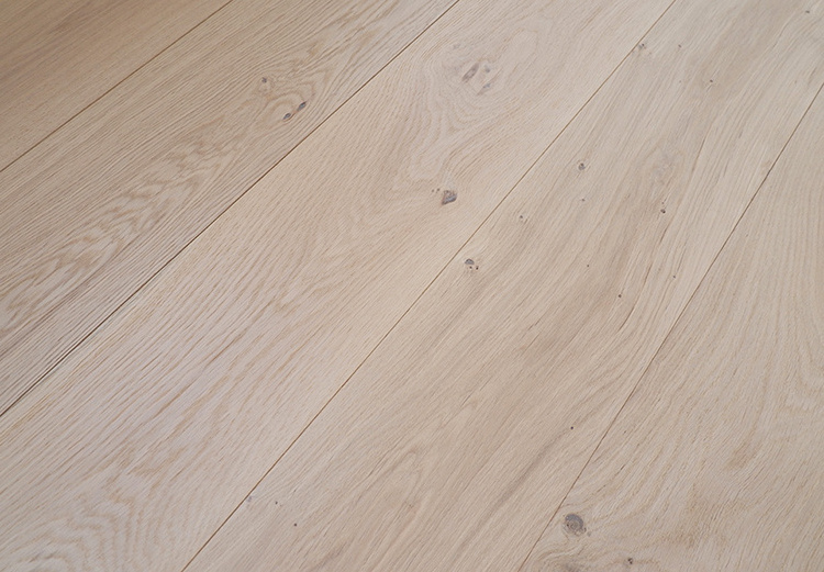 European quality 220 mm wide plank hardwood flooring white oak for home