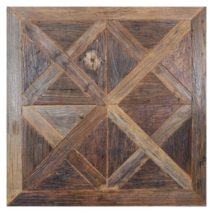 Interior design reclaimed wood tile and versailles parquet wood flooring