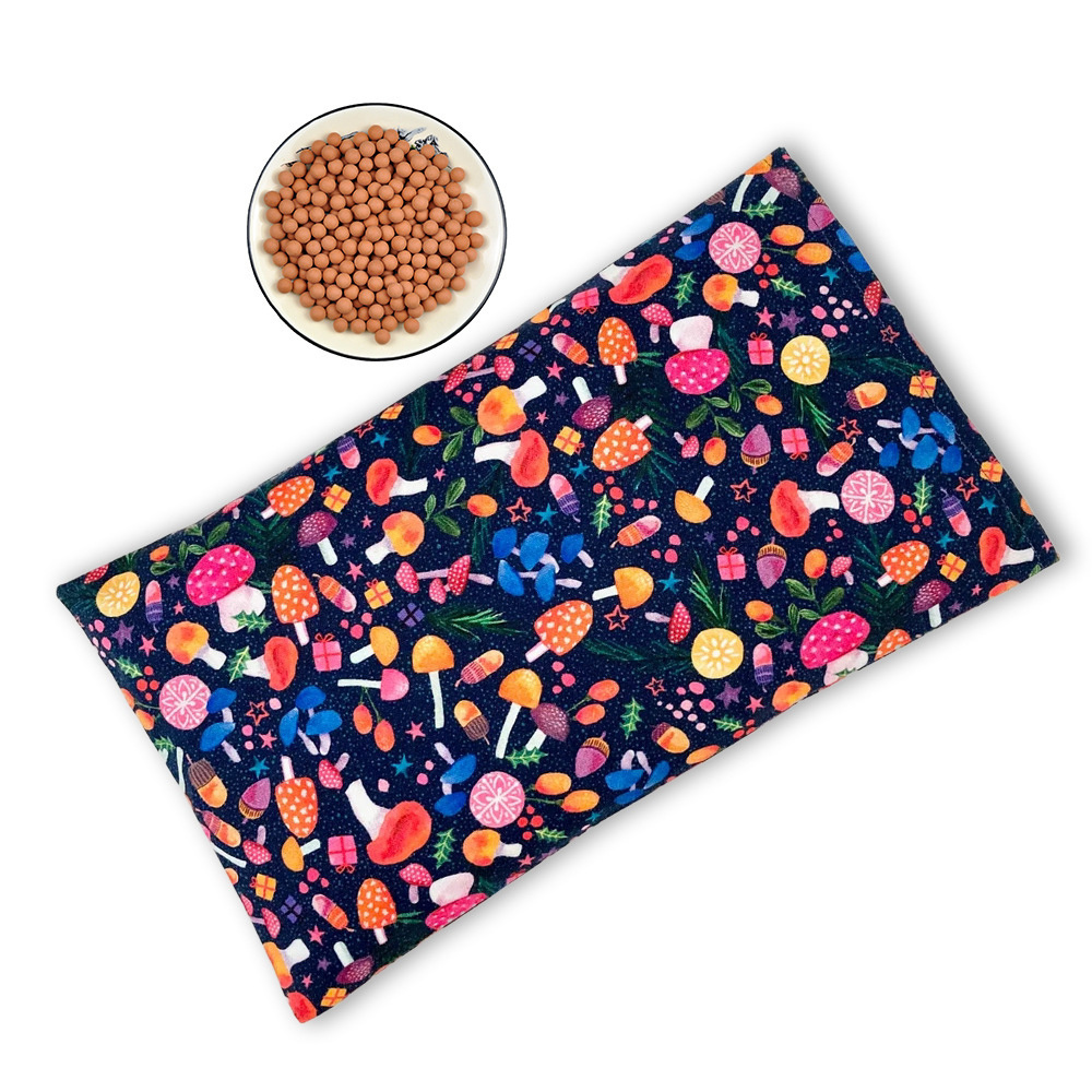 Custom microwave heating pad flax seed cherry stone buckwheat bag moist heat pack for neck back shoulder hot compre