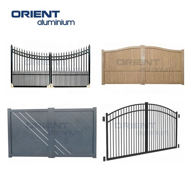 Wholesale Factory Aluminum Swing Gates Driveway Remote Control Aluminum Gates Driveway And Private Aluminum Fence Gate