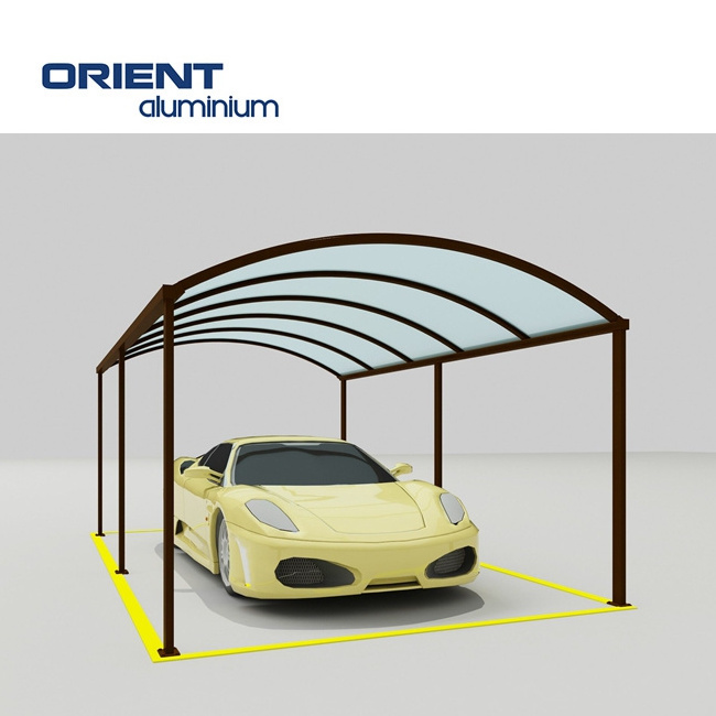 Modern Designs Poland Aluminium Pergola Carport With Arched Polycarbonate Roof