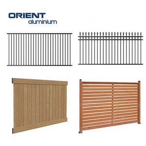 Orient factory Custom cheap aluminium garden slat fence