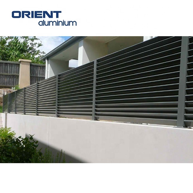 Factory Price Outdoor Customized Simple Installation Aluminum Frame Wood Plastic Composite WPC Fence Garden Fence