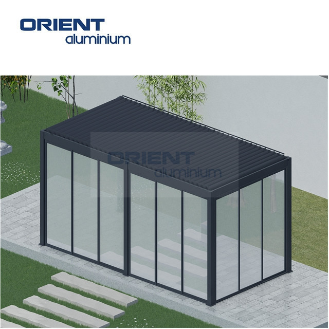 3x3 3x4 4x4M OEM Factory Modern Outdoor Bioclimatic Pergola Aluminum Louver Pergola Gazebo