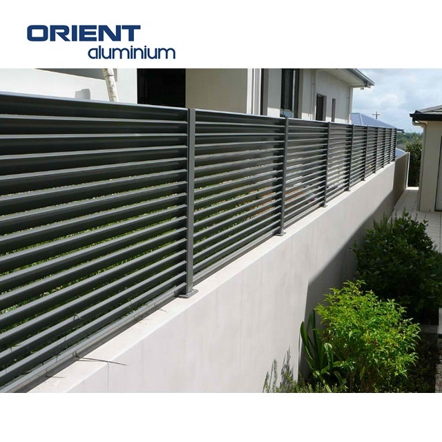 Factory Price Outdoor Customized Simple Installation Aluminum Frame Wood Plastic Composite WPC Fence Garden Fence