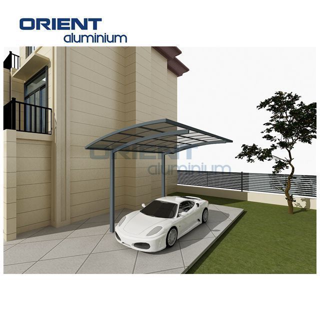 Aluminum structure carport free standing polycarbonate roof metal frame canopy