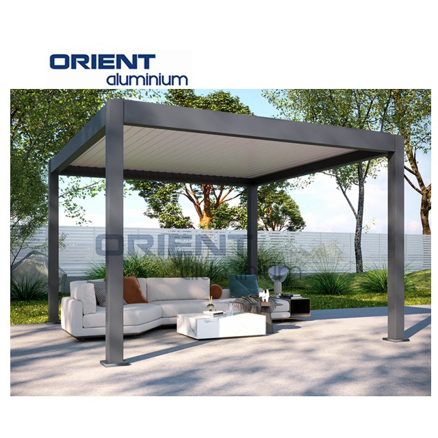 Modern Aluminum Pergola Bioclimatica 3x3 4x3 Swimming Pool Cover Wall Mounted Gazebos Motorized Terracas Pergola Price Turkey