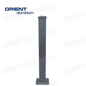 hot sale black aluminum fence post good quality aluminum fence slot post aluminum post for fence with slide slot