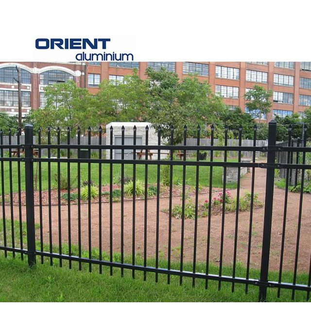 3 Rails Metal Fence Residential Privacy Heavy Duty Cladding Fencing Manufacturer Vertical Slats Barrier Wall Fence Panels Design